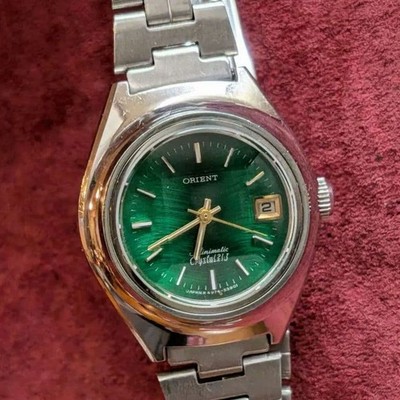 Orient Minimatic 6S497 33901 Automatic Watch Vintage Showa Emerald Dial