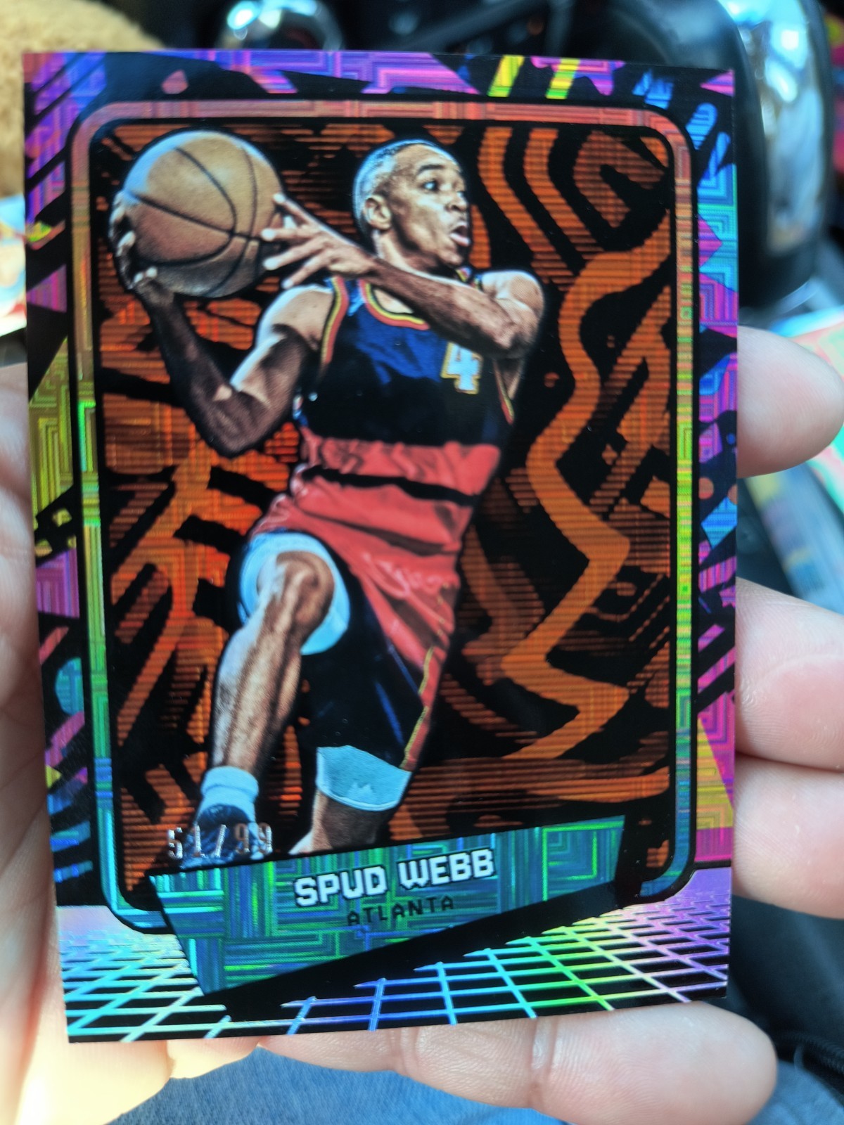 2026 Panini Decades 90's Spud Webb #94 Red Foil Atlanta Hawks #51/99