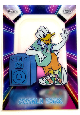 Topps Disney 2026 Neon Donald Duck Illuminated Neon Lights Card