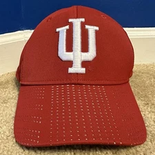 Adidas Indiana Hoosiers Cap Hat Size L/XL Red FitMax70 Stretch Back