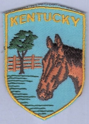 Patch North Carolina c1970 Collector Race Horse Cut Edge 2x2.75''