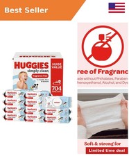 Huggies Simply Clean Baby Wipes, Unscented, 11 Packs, 704 Wipes