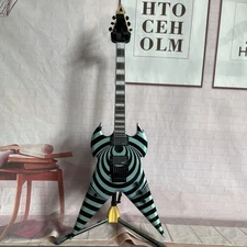 Blue Bullseye Custom Zakk Wyld Electric Guitars H-H Pickups Rosewood Fingerboard