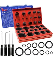 826 Pcs SAE & Metric O-Ring Assortment Kit with Picks for Automotive Repair