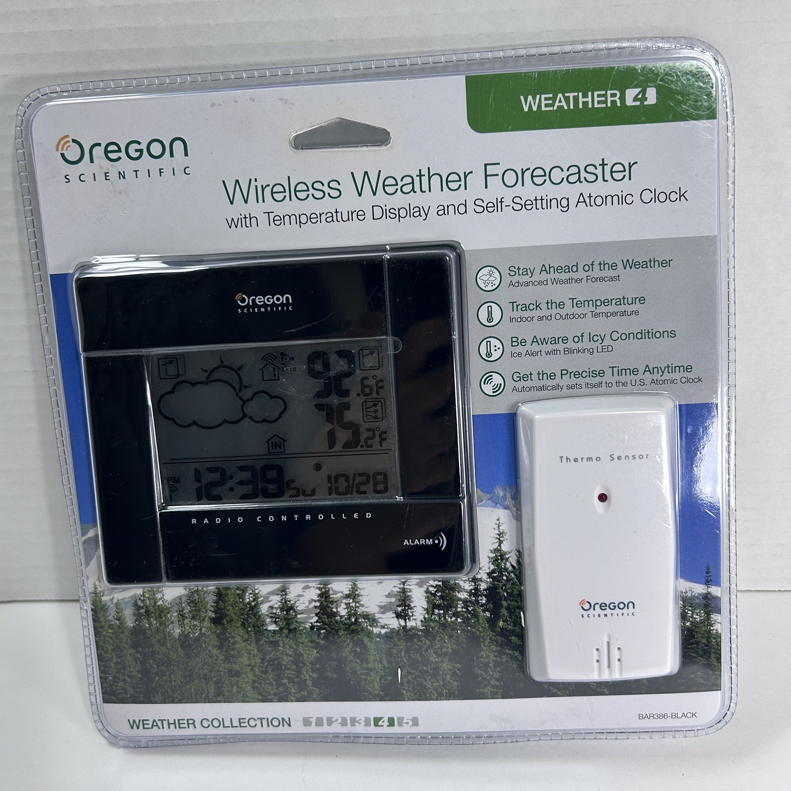 Oregon Scientific Wireless Weather Forecaster Weather Collection 4 BAR386 Black 