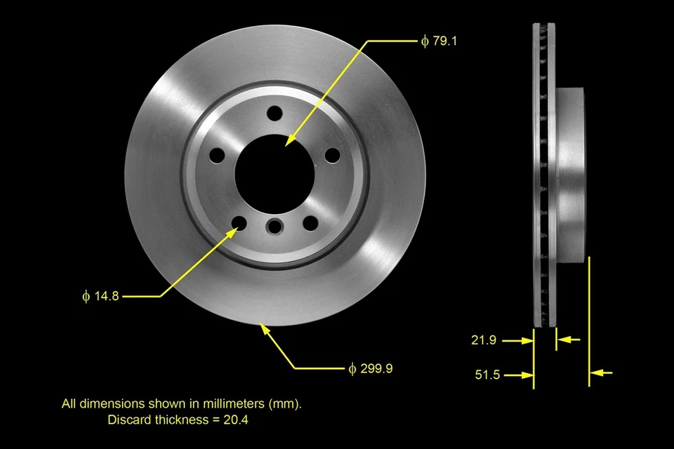 For BMW Z4 03-08 Bendix PRT5469 Global Premium Plain Vented Front Brake Rotor Foto 2 de 4