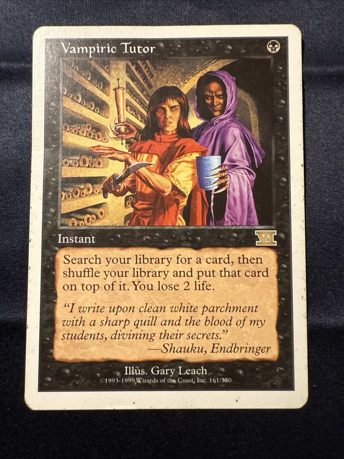 Vampiric Tutor LP - MTG Magic The Gathering 6th Edition - Vintage 1999