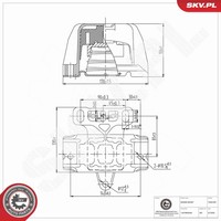 Esen SKV Motorlager 75SKV367 Aluminium Gummi Metall FüR VW Golf 4 1J1 Bora 1J6 1
