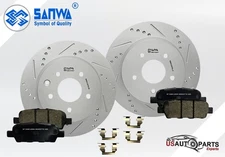 REAR BRAKE ROTOR GEOMET SOLID D&S & CERAMIC PAD KIT 308 mm FOR NISSAN 370Z 04-24