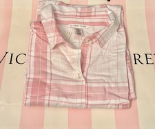 Victoria  s Secret Flannel Pajama Set 2 Piece Pj  s Rally Pink Plaid Size S NWT