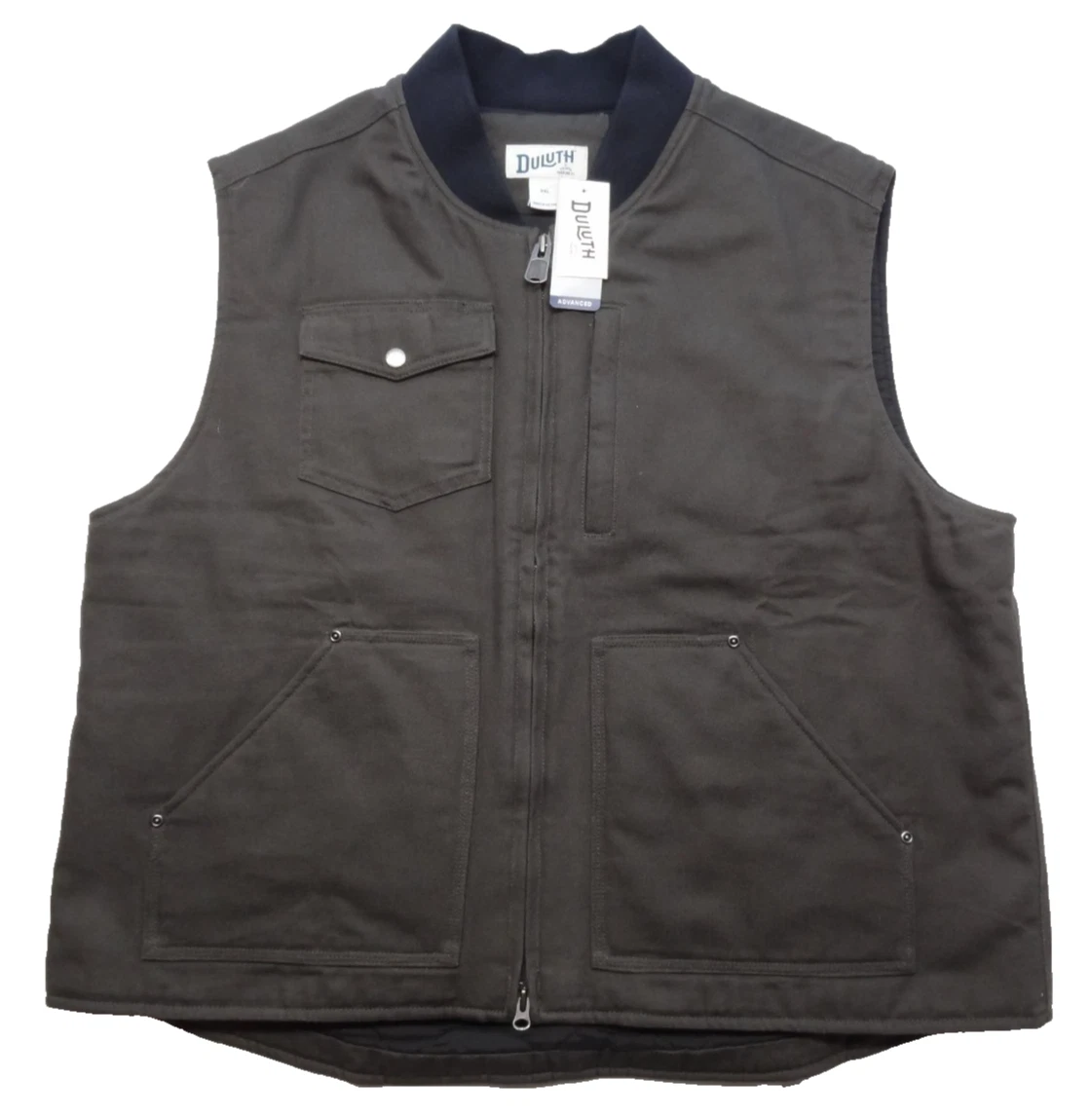 NWT Duluth 2XL Superior Fire Hose Utility Work Vest Quilted Lining 14008 Iron Or