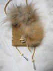 W@W!! Native American Soft Deerskin & Coyote Fur Medicine Bag, Tobacco Pouch — photo 2