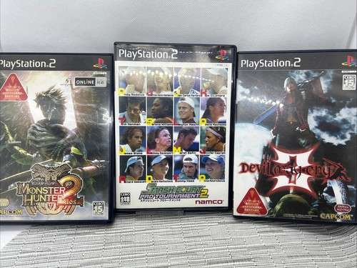 Sony PlayStation 2 PS2 Juego Lote de 3 Discos Paquete Subasta Japón Importación Probado