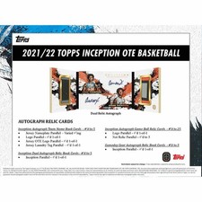 2021/22 Topps Inception Overtime Elite Basketball Hobby Box Sealed 21TOKIOE