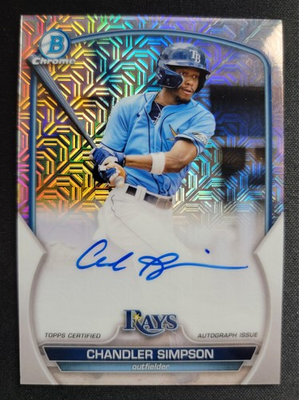 #ad Chandler Simpson 2023 Bowman Chrome Prospect Mega Box Autographs Rays $17.50