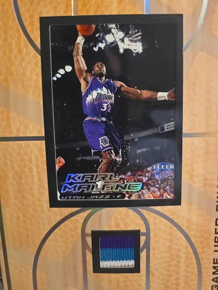 Karl Malone Juego Usado Parche/Escaneo Código Qr Para Detalles Exactos del Juego + Funko Pop Gratis Foto 3 de 4