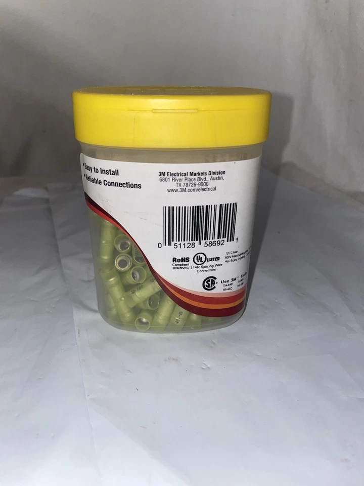 Qty 50 3M Scotchlok Butt Connectors 12-10 AWG Str Cu Wire Only MNG10BCX - Image 4 of 4