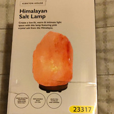 Kirkton House Himalayan Pink Salt Crystal Lamp E14 15W Switch, Bulb Included