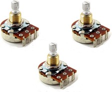 Bourns 250K Short Shaft Audio Potentiometers - Set of Three 3X Silver