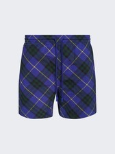 Burberry Navy Check Print Swim Shorts Size M Made in Italy