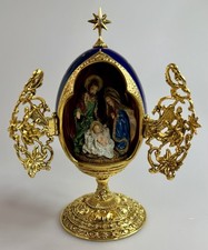 UOVO TRITTICO ICONA FILIGRANA ORO CASA DI FABERGE #40120 CASA DI FABERGE