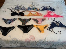 jolyn bikini lot - tops and bottoms - sizes small and medium