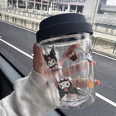 NEW Starbucks Christmas Gift Double-wall Glass Cup 355ml Cute Cartoon Coffee Cup