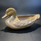 Vintage Frankoma Pottery Mallard Duck Planter Two Tone Dessert Brown 208A
