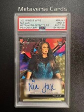 2021 Finest WWE Nia Jax Finest Roster Auto Super Refractor 1/1 PSA 9/10