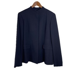 Anne Klein Navy Blazer Stand Collar-8
