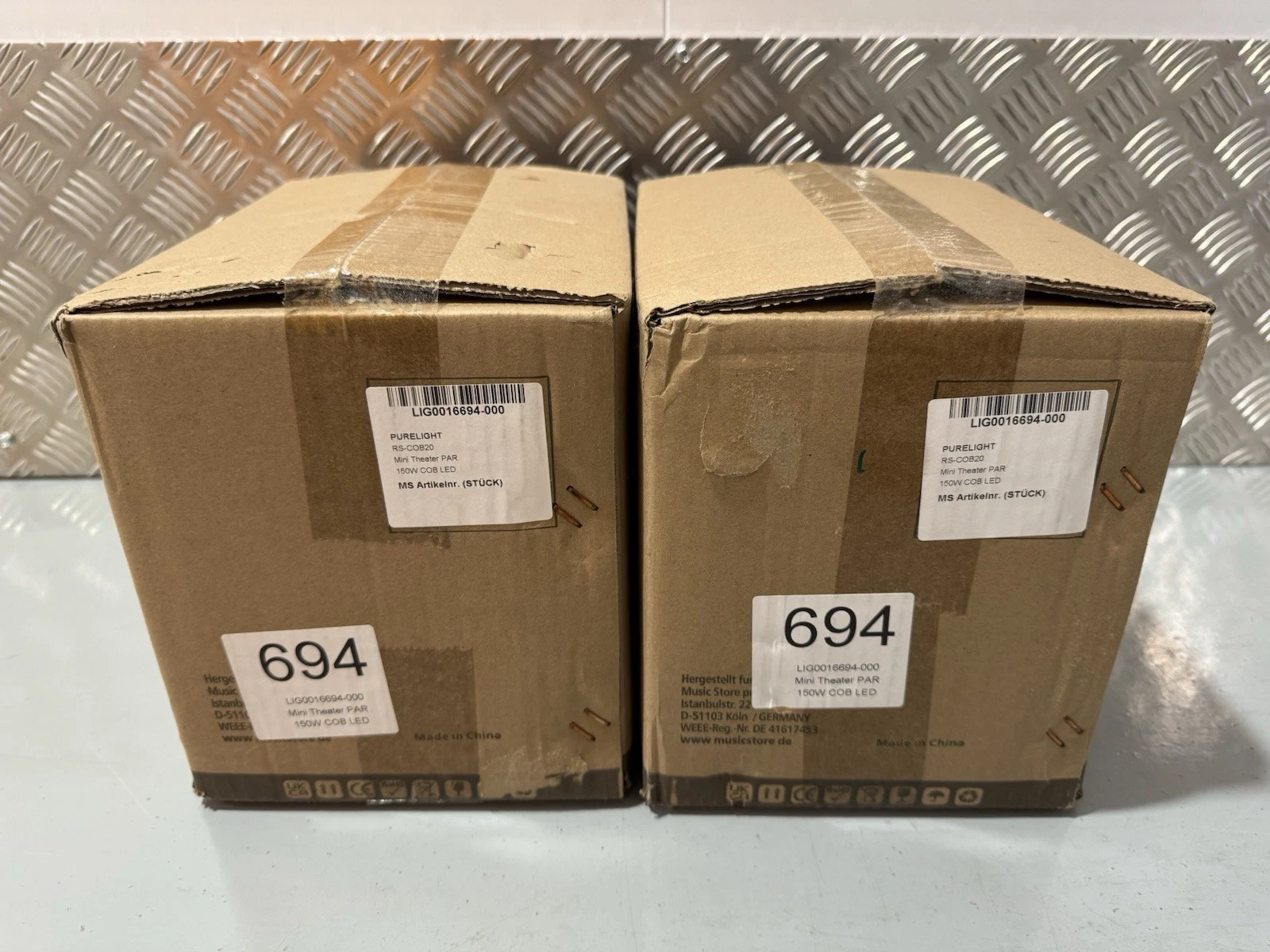 2x Lightmaxx PureLight Mini Theater Par 150W COB LED Spotlight RS-COB20 New 3