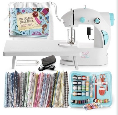 Craft bud Mini Sewing Machine For Beginners New Open Box 122 Pcs