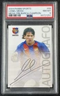 LIONEL MESSI PSA 8 2004 PANINI MEGACRACKS BARCA CAMPEON CAMPIO #89 ROOKIE RC