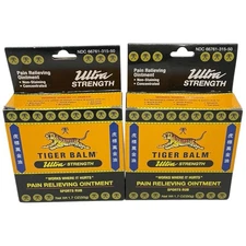 Lot of 2-Tiger Balm Ultra Strength Pain Relieving Ointment BIG 50g Tin Each