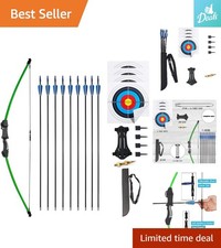 Sturdy 45" Bow and Arrow Set for Kids Aged 8-16 - Complete Outdoor Adventure Kit