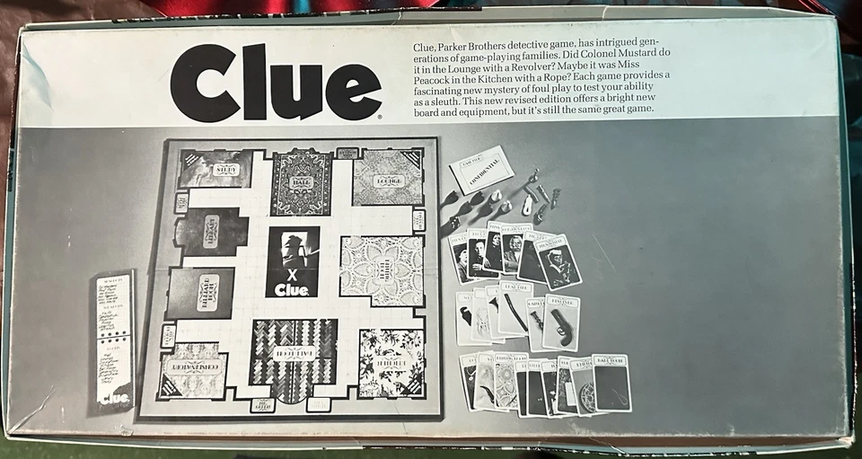 Juego de mesa clásico detective vintage Clue Parker Brothers 1972 Foto 3 de 3