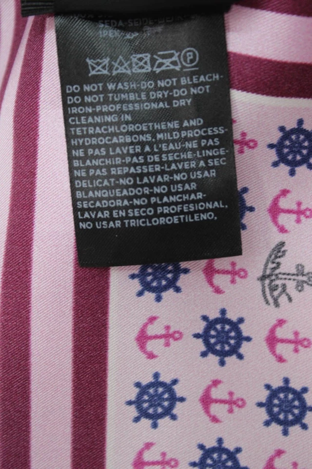 Ermenegildo Zegna Men's Striped Geometric Silk Multicolor Pocket Square - Image 4 of 4