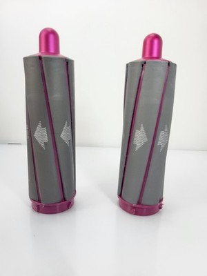 Set of 2 Genuine DYSON Airwrap 1.6 Barrels Nickel Fuchsia