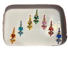 Indian Bollywood Bindi Body Jewel Self Adhesive, Crystal Forehead, Face Jewels