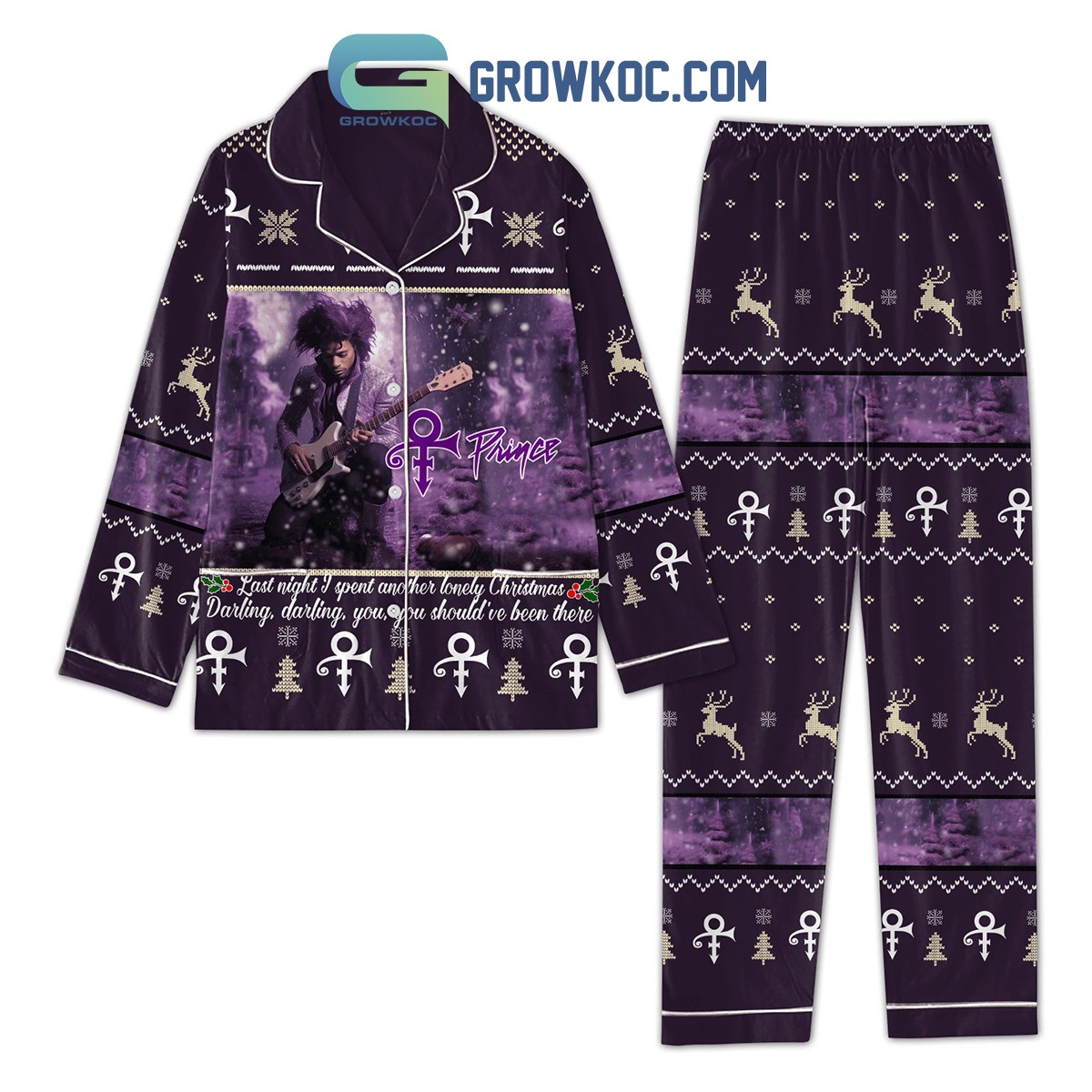 Prince Last Night I Spent Another Lonely Christmas Pajamas Set