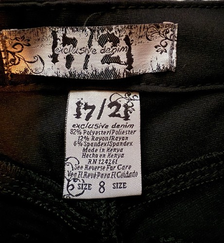 17/21 Exclusive Denim Damengröße 8 gerade Jeans Polyester Elasthan schwarz " - Bild 4 von 14