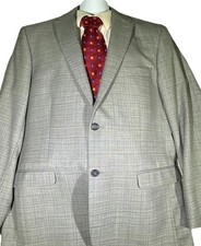 Jos A Bank "Joseph" Slim Fit Blazer Sport Jacket Size 46 Long Light Gray Wool