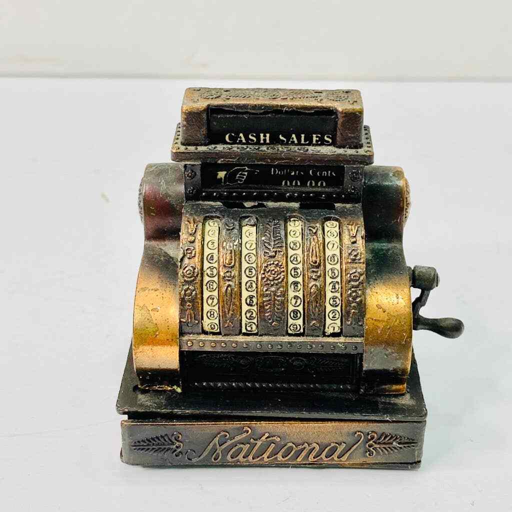 Vintage Die Cast National Cash Register Pencil Sharpener Hong Kong  