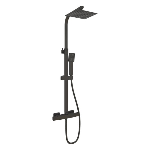 Bathroom Thermostatic Shower Mixer Set Twin Head Round Square Bar Shower Set - Picture 13 of 44