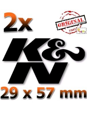 K&N Die Cut Black 29x57mm Sticker, Sticker, Sticker Etiquette KN K and N