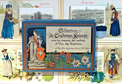OLD Henri Schlumpf ''Swiss Costume Collection'' CHROMOS Set, 1900