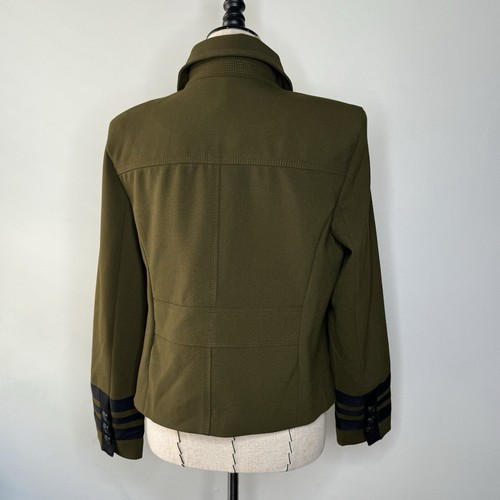 Loft Olive Green Military Blazer Jacket Coat Black sz 12 NWT Warm Office - Picture 6 of 14