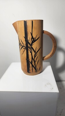 Vintage Bamboo Pitcher  With Handle