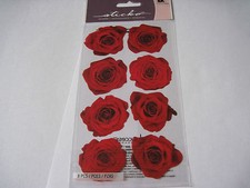 Scrapbooking Stickers Crafts Sticko Red Roses Rose Repeats 8 Blooms Buds Photo