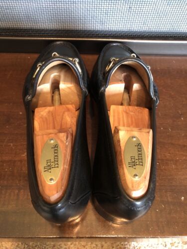 Mocassini da uomo vintage in pelle nera Gucci taglia EU 42 M - Foto 5 di 16